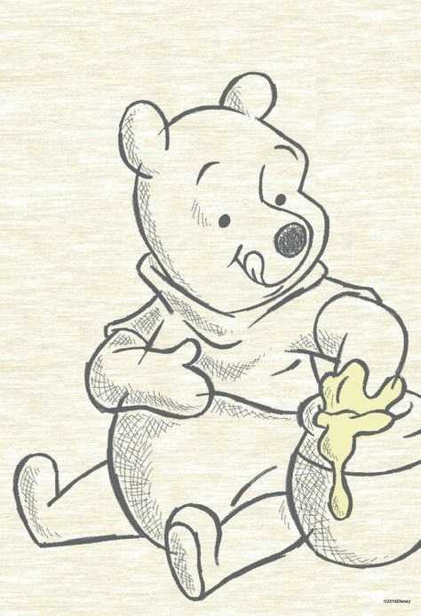 Winnie the Pooh Whinne Pooh Drawings, Winnie The Pooh Tattoos, Winnie The Pooh Drawing, Bear Sketch, Garfield Cartoon, Winnie The Pooh Pictures, Tattoo Zeichnungen, Bear Drawing, Winnie The Pooh Friends