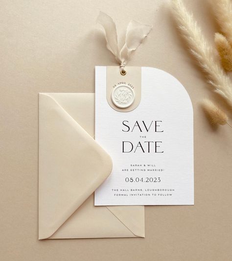 BRONTË - Minimal Arch Save The Date Beige Impartial Marriage ceremony Invite | 5x7 with Luxurious Envelope and Wax Seal & Tag- #5x7 #arch #Beige #BRONTË #Date #envelope #Invite #Luxury #Minimal #Neutral #Save #Seal #Tag #Wax #Wedding Check more at https://howcandothis.com/weddingideas/bronte-minimal-arch-save-the-date-beige-impartial-marriage-ceremony-invite-5x7-with-luxurious-envelope-and-wax-seal-tag/ Safe The Date Karten, White Wax Seal, Save The Date Wedding Invitations, Wedding Table Menus, Save The Date Mariage, Beige Wedding, White Wedding Invitations, Minimal Classic, Future Wedding Plans