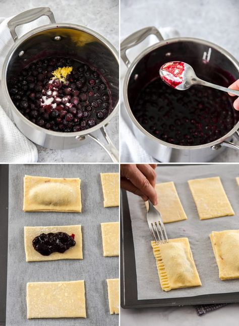 Pop Tart Pie, Blueberry Poptart, Blueberry Pop Tarts, Blueberry Filling, Poptart Recipe, Cinnamon Icing, Food Network Chefs, Oh Sweet Basil, Fruit Pastries