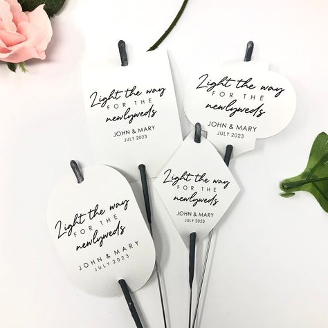 Sparkler Wedding Favors, Sparks Fly Wedding, Sparkler Sendoff, Wedding Sparkler Tags, Sparkler Tags, Wedding Send Off, Minimalist Bride, Sparkler Send Off, Sparks Fly