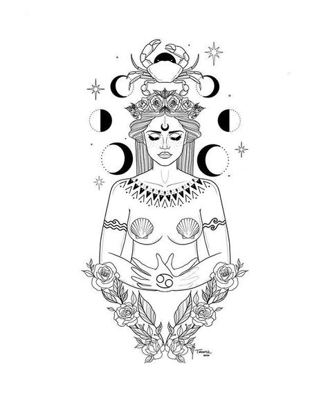 Astrology Tattoo, Moon Symbol, Dot Tattoos, Witch Tattoo, Goddess Tattoo, Zodiac Tattoos, Zodiac Tattoo, Flower White, Zodiac Art