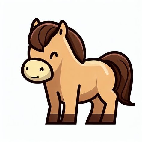 Cute horse Kawaii Horse, Horse Doodle, Cartoon Horse, Horse Cartoon, Animals Farm, Ipad Planner, Cute Horses, Cute Cards, Key Chains