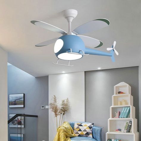 Helicopter Chandelier Children's Lights Ceiling Fan Lamp For Bedroom Study Girls' Room Boys' Room Kids' Room Decoration - Chandeliers - AliExpress Airplane Ceiling Fan, Fancy Ceiling Fan, Airplane Boys Room, Kids Chandelier, Kids Ceiling Lights, Living Room Ceiling Fan, Boys Bedroom Furniture, Kids Room Lighting, Kids Room Furniture