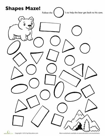 Worksheets: A-maze-ing Shapes: Follow the Circles: Adapt to Spanish classroom by converting the English text to Spanish Duck Worksheets Preschool, Circle Worksheets Preschool, Penguin Worksheets, Duck Quack, Letter S Worksheets, Daycare Curriculum, Triangle Worksheet, Maze Worksheet, Motor Coordination