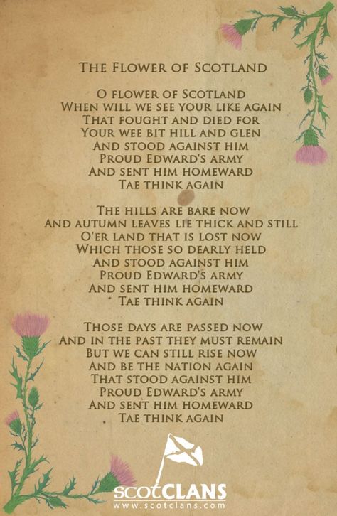 Scottish Poems, Scottish Quotes, Scottish Words, Flower Of Scotland, Scottish Music, Scotland History, Scottish Ancestry, Scottish Independence, Scotland Forever