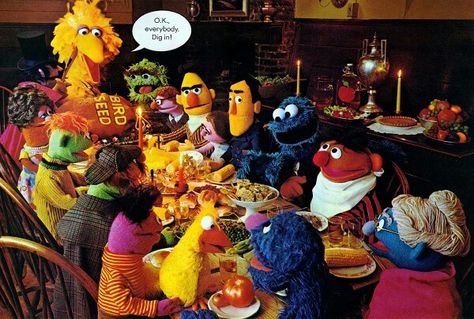 Sesame Street Thanksgiving Sesame Street Muppets, Bert & Ernie, Silly Puppets, Fraggle Rock, Sesame Street Characters, The Muppet Show, The Muppets, Bird Seed, Jim Henson