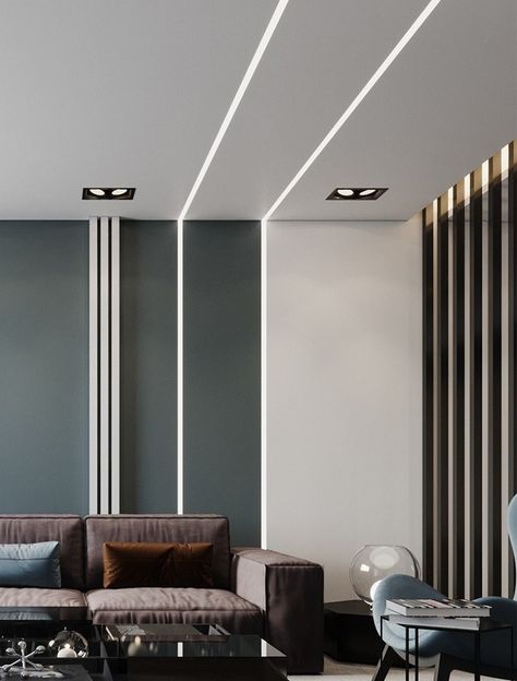 Led Strip Ceiling Lights Living Room, Led Strip Lighting Ideas Living Rooms, Strip Lights Living Room, Strip Lighting Ceiling, Led Strip Lighting Ideas, Led Light Living Room, Garage Playroom, Led Tape Lighting, Led Recessed Lighting