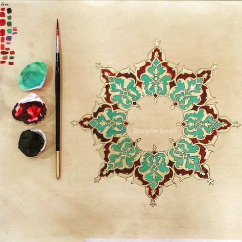 Islamic Illumination, Islamic Motifs, Persian Art Painting, Islamic Caligraphy Art, Islamic Patterns, Islamic Calligraphy Painting, Illumination Art, Caligraphy Art, Persian Motifs