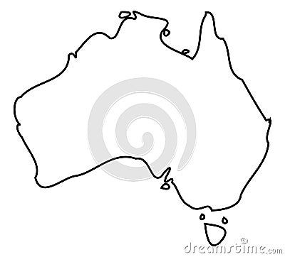 image-representing-australian-nation-stylized-way-illustration-designed-children-can-color-play-to-learn-geography-australia-inserting-names-cities-other-locations Australia Outline, Learn Geography, Adventure Logo, Color Play, Play To Learn, Geography, Illustration Design, Australia, Color