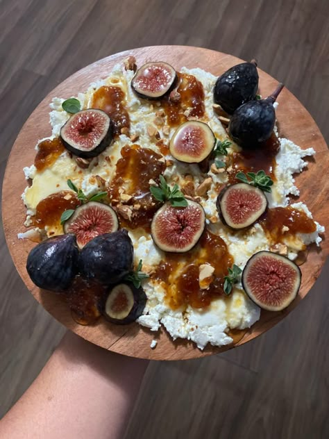 Fig Cheese Board, Figs And Cheese, Fig Charcuterie Board, Goat Cheese Charcuterie Board, Fig Margarita, Figs With Goat Cheese And Honey, Figs Goat Cheese Honey, Fig Aesthetic, Figs And Goat Cheese