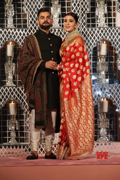 Indian Reception Outfit, Reception Suits, Indian Groom Dress, Lichi Silk Saree, Wedding Reception Outfit, Reception Outfits, Sherwani For Men Wedding, Wedding Kurta For Men, Virat And Anushka