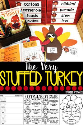 Are you still looking for a great read aloud before Thanksgiving? You should grab a copy of The Very Stuffed Turkey by Katharine Kenah! If you aren't Thanksgiving Readings, Turkey Activity, Thanksgiving Stories, Storytime Crafts, Stuffed Turkey, Turkey Craft, Speech Activities, Writing Crafts, Book Companion