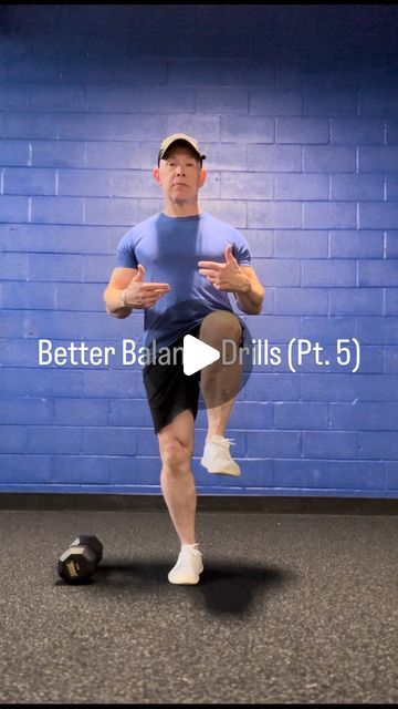 Andrew Eaton on Instagram: "More better balance drills! Check your balance, grab a weight, and give this a try. #balance #betterbalance #weights #dumbbell #thebluewallsessions #neurocoaching #deerfieldillinois" Half Balance Ball Workout, Balance Training, Core Balance Training, Balance Exercises Stability Workout, Balancing Exercises Stability Strength, Exercise For Balance Stability, Balance Improving Exercises, Balance Exercises, Beginner Workout