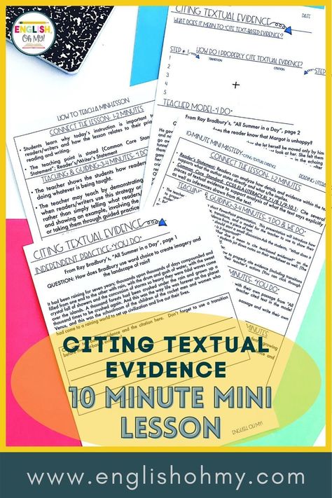 Text Evidence Activities, Middle School Ela Lessons, Upper Elementary Activities, Citing Text Evidence, Citing Evidence, Textual Evidence, High School Activities, Text Evidence, Language Arts Classroom