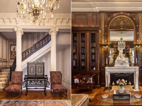 A $33 Million Gilded Age Mansion in New York for Sale After 40 Years Gilded Age New York, Mansion In New York, Gilded Age Mansions, Million Dollar Houses, Marble Bar Top, New York Socialites, House In New York, Woman Inspiration, Retail Advertising