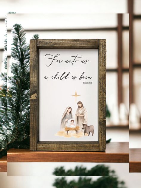 This sign is available in multiple size and color combinations.  Please message us if you have any questions. O night divine - Christ is born - wood sign - christmas decor - christmas wall art - christmas tree - farmhouse christmas - christian christmas - A child is born - Isaiah -sign - christmas decor - christmas wall art - christmas tree - farmhouse christmas - christian christmas -