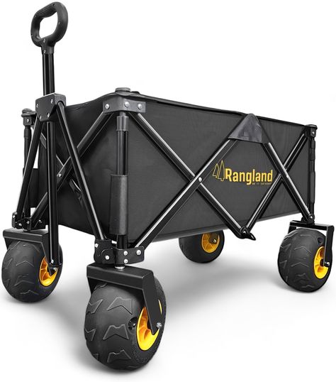 PRICES MAY VARY. All-Terrain / Deep Sand: The Rangland RX800 Wagon is the ultimate companion cart for beach day. Weatherproof steel and durable nylon construction ensure lasting durability, season after season. Balloon Air Wheels: The cart features 9" diameter 4" wide all-terrain sand wheels that are designed to roll smoothly over sand, stone and other rough surfaces with ease. High-Capacity: With a weight capacity of up to 220 LBS and large internal storage space of 35"x18"x13", this cart can c Beach Wagon Cart, Outdoor Cart, Beach Wagon, Big Wheels, Sand Stone, Large Balloons, Utility Cart, Big Wheel, Led Work Light