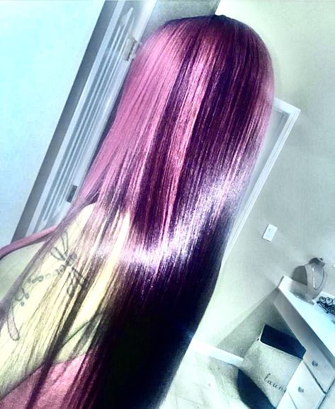 Pink And Purple Hair Ideas, Color Hair Ideas, Pink And Purple Hair, Long Purple Hair, Hair Colour Design, New Hair Do, Cute Hair Colors, Coloured Hair, Hair Streaks