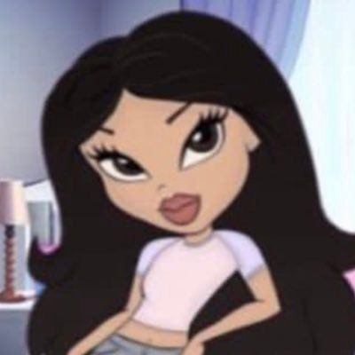 Bratz Dolls Aesthetic Cartoon, Cartoon Profile Pics Girly, Cute Profile For Tiktok, Cartoon Moods Aesthetic, Black Hair Profile Picture Cartoon, Pfp Girl Cartoon, Brunette Profile Picture Cartoon, Tiktok Pfp Ideas Girly, Cartoon Pfp Girl