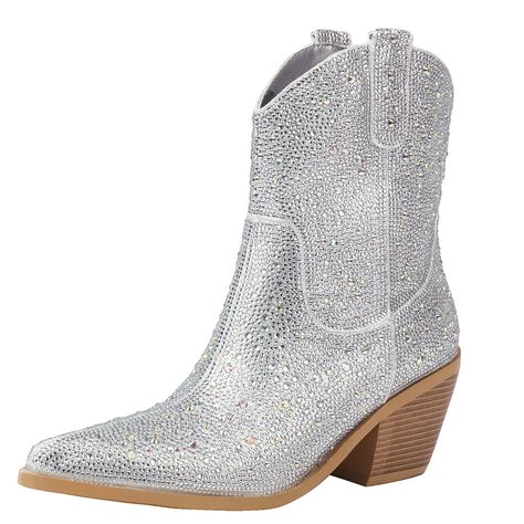 Sparkle Cowboy Boots, Sparkly Cowgirl Boots, Diamond Boots, Sparkly Cowgirl, Rhinestone Cowboy Boots, Glitter Ankle Boots, Bling Boots, Rhinestone Boots, Boots Wide Calf