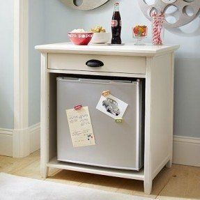 Chatham Snack Cabinet + Top   WOW!  This is awesome, if Mini Fridge In Bedroom, Mini Fridge Cabinet, Mini Fridge Stand, Dorm Fridge, Cool Mini Fridge, Refrigerator Cabinet, Mini Refrigerator, Fridge Storage, Dorm Room Organization