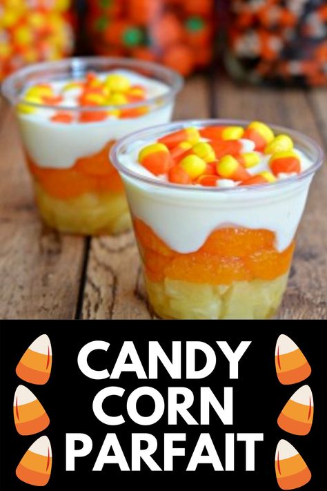 Candy corn is a Halloween ESSENTIAL and if you have bags of candy corn lying around, put them to good use with this Candy Corn Fruit & Yogurt Parfait recipe -- trust me, it's the PERFECT Fall treat! Get the full recipe at MomDot.com! Yogurt Parfait Healthy, Fruit Yogurt Parfait, Healthy Yogurt Parfait, Yogurt Parfait Recipe, Fruit And Yogurt Parfait, Fruit And Yogurt, Parfait Recipe, Halloween Parfait, Healthy Halloween Treats