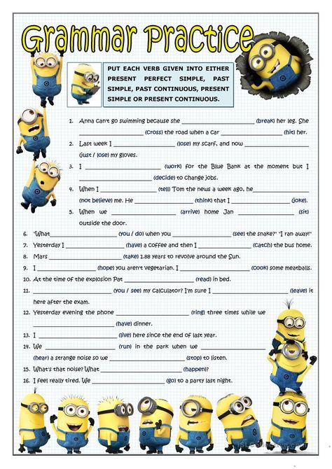 Grammar Worksheets High School, High School Grammar, All Tenses, Grammar Review, English Grammar Exercises, Classroom Anchor Charts, Grammar Exercises, Children Education, Learn Japanese Words