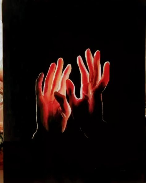 Glowing Hands Painting, Hands Painting, Monochromatic Painting, Rennaissance Art, Big Art, Nature Art Painting, A Level Art, Ap Art, Creative Portraits