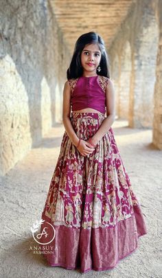 Kids Traditional Wear Indian, Pavadai Sattai Designs, Traditional Baby Dresses, Long Frocks For Kids, Benji Madden, Indian Dresses For Kids, Pavadai Sattai, Kids Party Wear Dresses, Pattu Pavadai