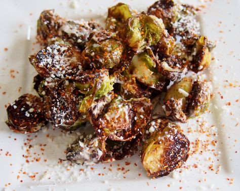 Brussels Sprouts Elote-Style Tajin Seasoning, Fried Brussel Sprouts, What A Shame, Sides Dishes, Specialty Food Store, Low Carb Sides, Sprout Recipes, Brussels Sprouts Recipe, Veggie Side Dishes