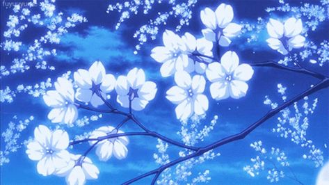 Anime Flower, Gif Background, Affiches D'art Déco, Arte Gif, Blue Flower Wallpaper, Animated Banners, Blue Banner, Flowers Gif, Banner Gif