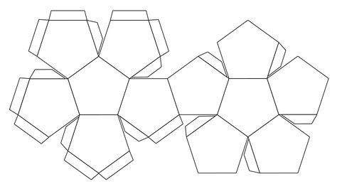 Foldable dodecahedron & other 3D Shapes Dodecahedron Template, Origami Templates, 3d Templates, Border Templates, Platonic Solid, Pokemon Coloring, Cat Coloring Page, Flower Coloring Pages, Templates Printable Free