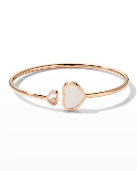 Chopard Bracelet, Chopard Happy Hearts, Chopard Jewelry, Expensive Jewelry Luxury, Luxe Jewelry, Pearl Bangle, Golden Jewelry, Gold Bracelet Cuff, Expensive Jewelry