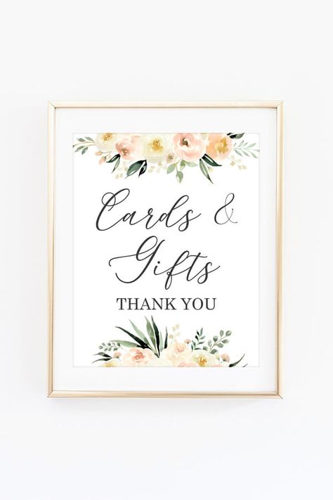 20 Inspirational Quotes You Can Print for Your Walls for Free! - Chicfetti Rustic Wedding Gift Table, Wedding Gift Table Signs, Wedding Gift Table Decorations, Wedding Gift Signs, Sign Sayings, Floral Wedding Sign, Gift Table Wedding, Free Printable Quotes, Gift Table Signs