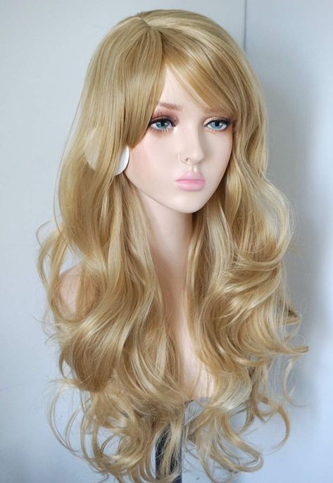 Blonde Wig Costume, Beach Girl Hair, Spring Hair Color Blonde, Blonde Wavy Wig, Blonde Barbie Wig, Blonde Pin Up Wig, Women Halloween Costumes, Adult Women Halloween Costumes, Cute Cosplay Wigs & Hair Extensions