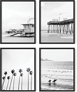 Ocean Posters, Haus And Hues, Wall Decor Black And White, Art Plage, Beach Art Prints, Black And White Beach, Decor Black And White, Wall Art Black And White, Wall Art Beach