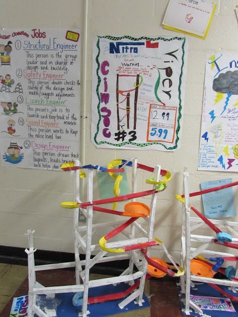 Growing a STEM Classroom: Building Paper Roller Coasters Marble Roller Coaster, Paper Roller Coaster, Engineering Challenges, Homeschool Stem, Stem Engineering, Rube Goldberg, Engineering Challenge, Stem Classroom, Beautiful Crafts