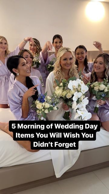 Lucid Events | Florida Wedding Planner on Instagram: "DON’T Forget These👇 As wedding planners, we dread seeing wedding morning get overlooked so frequently on the bride and groom side, and let’s face it, that is half of your day so it’s kind of important! Here’s the top 5 things we see couples wish they thought of for the morning of the wedding (and we make sure they have!): 1. Food & Drink - the highest overlooked item is something to eat and drink in both suites. We get as the bride and groom you’re probably running off butterflies, but your bridal and groomsmen party are gonna get HANGRY! Be sure to place a food order prior to wedding day and DoorDash at worst case!! If you venue is a barn or out in the woods, you BETTA stock up for before and after!! 2. Bluetooth Speaker - imagine g Wedding Morning Snacks, Wedding Day Breakfast, Morning Of Wedding, Morning Of The Wedding, Groomsmen Party, Food Order, Wedding Morning, Morning Snack, Wedding Breakfast