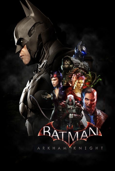 Arkham Knight Poster - Fan Made - Inspired by MSGV Batman Arkham Night, Batman Arkham Series, Batman Silhouette, Batman Painting, Batman Vs Joker, Batman Pictures, Batman Poster, Batman Arkham Knight, Batman Artwork