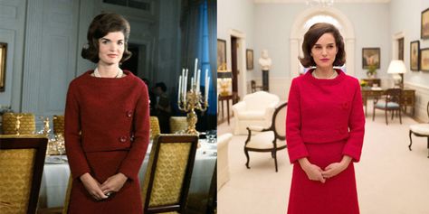 Watch Natalie Portman as Jacqueline Kennedy in the First Trailer for 'Jackie' Robert Oppenheimer, Sharon Tate, Jim Carrey, Red Suit, Jackie O, Christian Bale, Cillian Murphy, Nelson Mandela, Natalie Portman