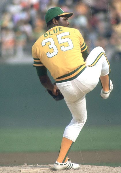 Vida Blue of the Oakland A's was unable to improve upon his league-best win total. Description from ootpdevelopments.com. 66th Birthday, Rollie Fingers, Baseball Camp, Vida Blue, Baseball Ticket, Oakland A’s, Baseball Pitcher, Blue Quotes, Baseball Socks