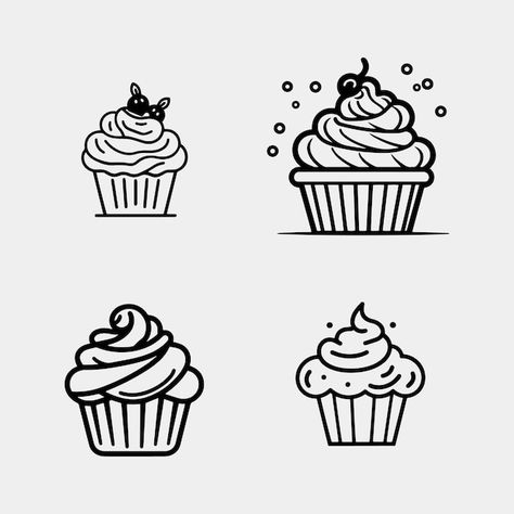 Vector cup cake icon vector isolated on ... | Premium Vector #Freepik #vector #cake-cartoon #cupcake #cake #cake-illustration Cupcake Illustration Design, Cake Vector Illustration, Cupcake Icon, Cupcake Project, Cake Cartoon, Cake Icon, Cupcake Illustration, Cupcake Vector, Cake Vector