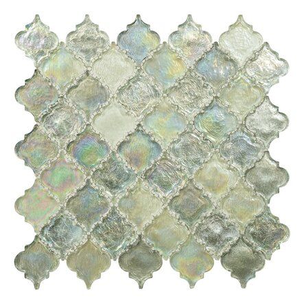 Andova Grandio 2" x 2" Beveled Glass Arabesque Tile | Wayfair Glass Arabesque Tile, Glass Kitchen Backsplash, Mosaic Tiles Crafts, Arabesque Tile, Tile Crafts, Mosaic Wall Tiles, Glass Mosaic Tiles, Time Of Day, Glass Kitchen