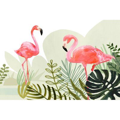 Flamingo Party, Flamingo Print, World Art, Pottery Painting, Art Sur Toile, Print On Canvas, Art Materials, Painting Prints, Canvas Artwork