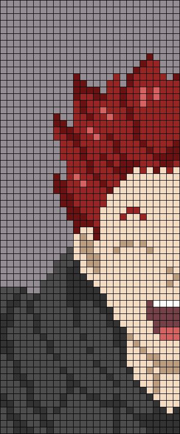 Alpha pattern #86919 | BraceletBook Anime Pixel Art Minecraft, Graph Crochet, Pixel Art Templates, Pixel Art Grid, Graph Paper Art, Anime Pixel Art, Pixel Art Design, Japanese Animation, Pixel Pattern