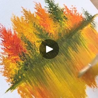 Abstract Tree Painting, Art Tree, Acrylic Painting Techniques, Abstract Tree, Simple Acrylic Paintings, Abstract Art Landscape, Learn To Paint, Simple Art, Acrylic Paintings