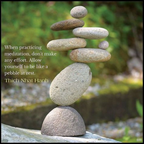 𝕋𝕙𝕚𝕔𝕙 ℕ𝕙𝕒𝕥 ℍ𝕒𝕟𝕙 ℚ𝕦𝕠𝕥𝕖𝕤 on Instagram: “When practicing meditation, don’t make any effort. Allow yourself to be like a pebble at rest. - Thich Nhat Hanh.…” Ideas Para Decorar Jardines, Stone Balancing, Rock Cairn, Stone Cairns, Rock Sculpture, Crystal Garden, Vintage Garden Decor, River Stones, Rock Design