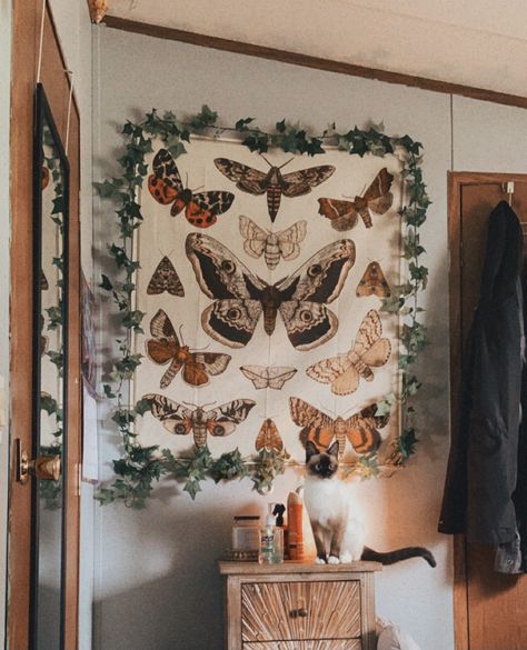 Moth Tapestry, Butterfly Bedroom, Earthbound Trading Company, Butterfly Room, Cute Furniture, Bathroom Inspiration Decor, Bedroom Themes, Trading Company, Front Room