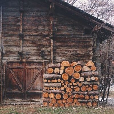 Wood Pile, Into The Wood, Cabin Life, Old Barns, Cabins In The Woods, The Ranch, Country Life, Country Living, Farm Life