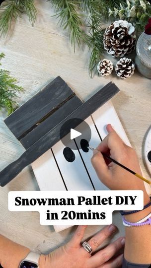 1.6K views �· 1.3K reactions | SIMPLE Christmas Craft - DIY Snowman ⛄️ 
Comment “ PALLET “ for material list ❤️ Come back for part 2!! 

What a great project to add along side your winter decor or adorned into a wreath! 

#christmas #snowman #pallet #palletproject #palletdecor #christmas #diy #projects #howto #create #wood #wooddecor #christmasdecor #christmasdecorations #chriatmastree #xmas #handmade #budget #cheap #craftersgonnacraft #craftingideas | Factory Direct Craft Christmas Pallet Crafts, Wood Snowman Diy, Christmas Pallet Ideas, Pallet Art Diy, Pallet Snowman, Christmas Diy Projects, Pallet Wood Christmas, Wood Decorations, Wood Snowman